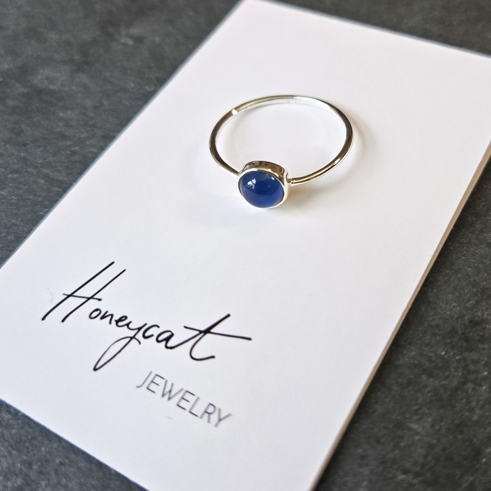 NWT Honeycat Jewelry Silver Plated Mini Mood Ring, Size 6 - Picture 7 of 7